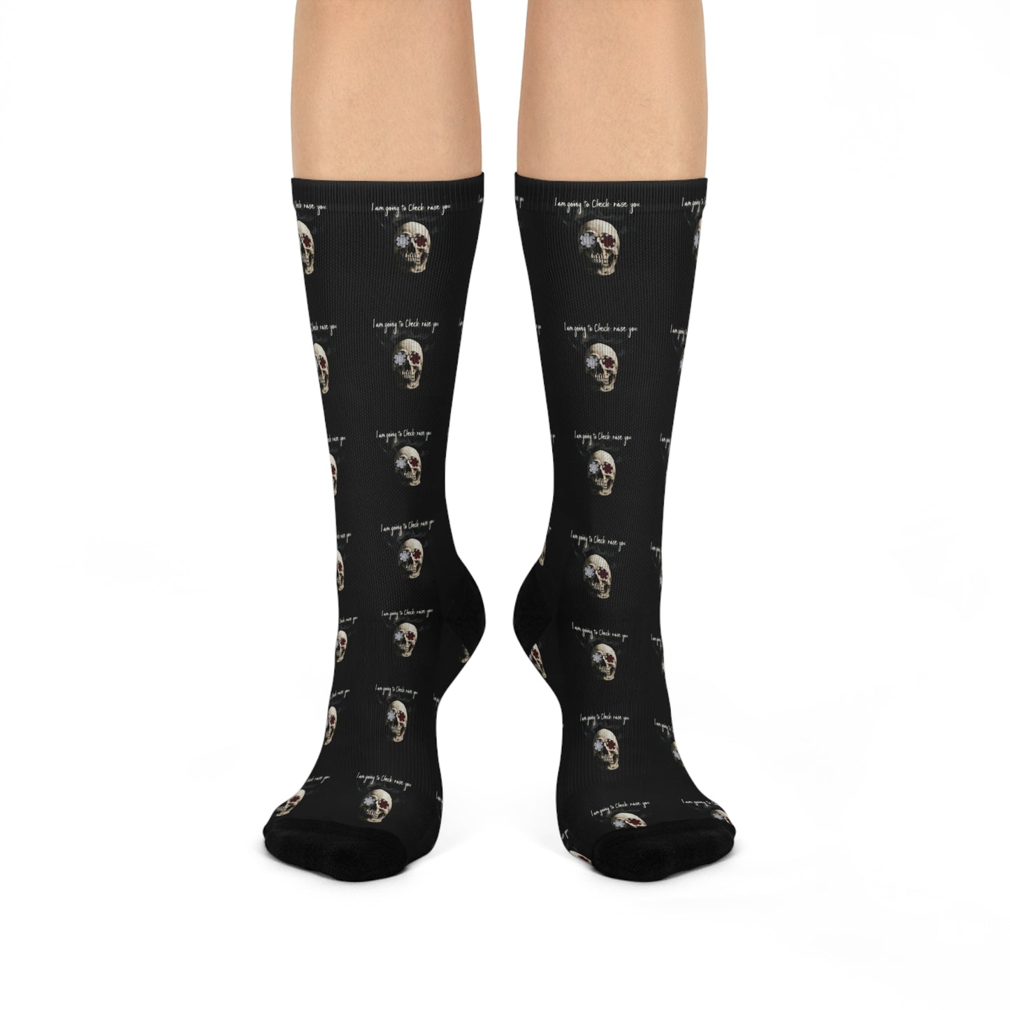Show off your love for the game in comfort and style with unique poker socks from Poker Room Threads! These high-quality, breathable socks come in a variety of eye-catching designs, perfect for expressing your personality at the table. Whether you're a seasoned pro or a casual player searching for lucky charm socks, our collection offers something for everyone. Poker Room Threads socks are the ideal poker gift for yourself or any fellow player. Shop now and find your perfect pair!
