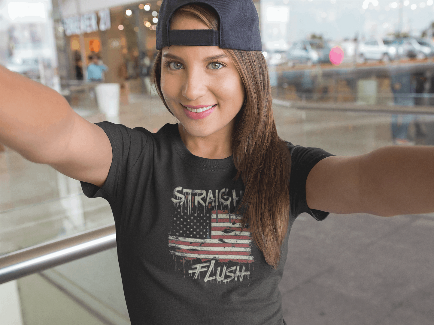 American straight flush poker t-shirt