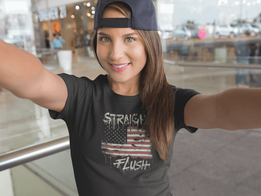 American straight flush poker t-shirt