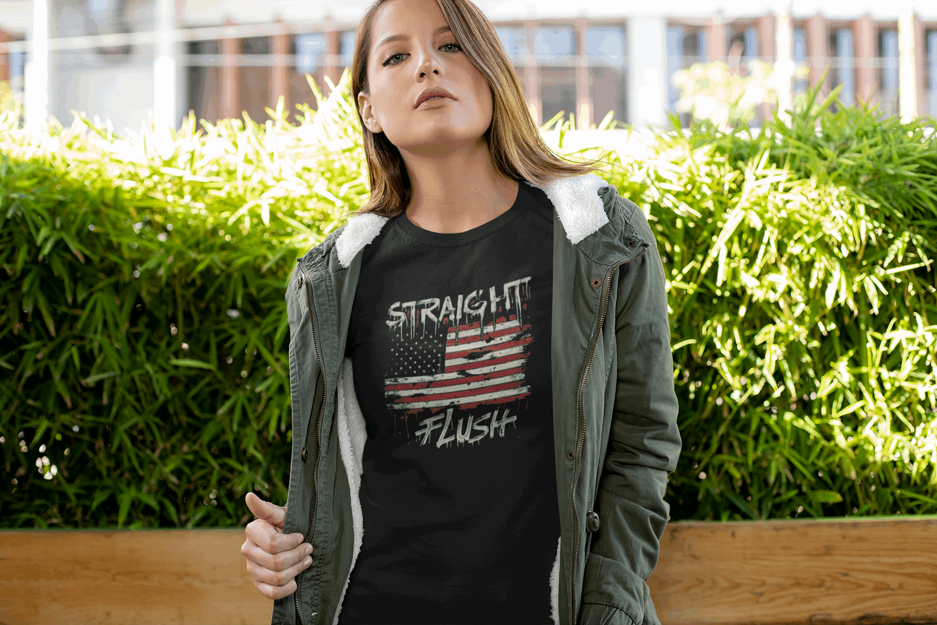 merican straight flush poker t-shirt poker gift for her