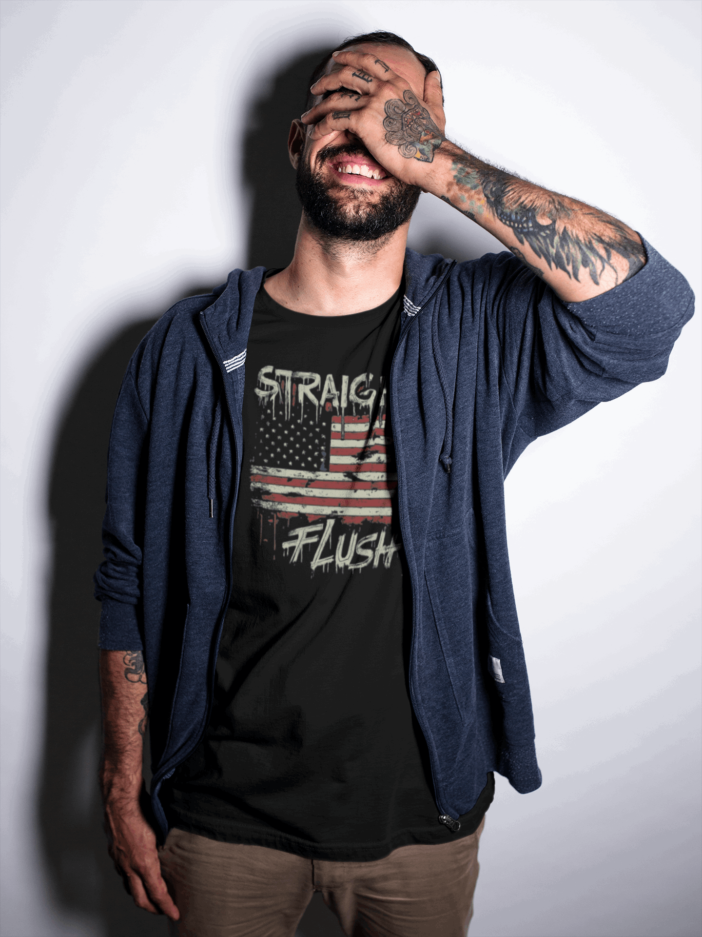 merican straight flush poker t-shirt, poker player gift