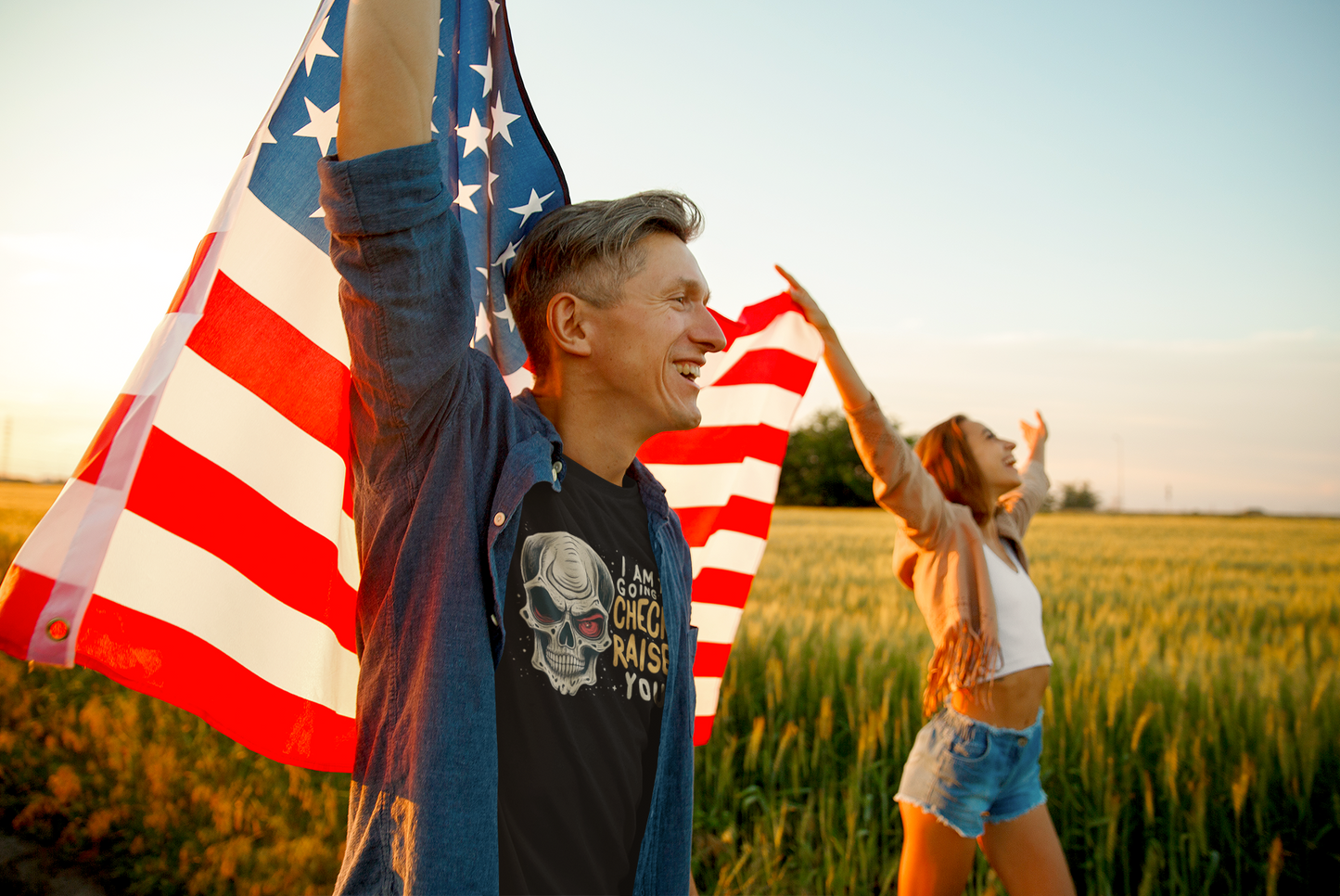 "I Am Going To Check-Raise You" T-Shirt - Unique Poker Gift (unisex black) at PokerRoomThreads.com
Funny Poker T-Shirt - "I Am Going To Check-Raise You" (unisex black) by PokerRoomThreads.com