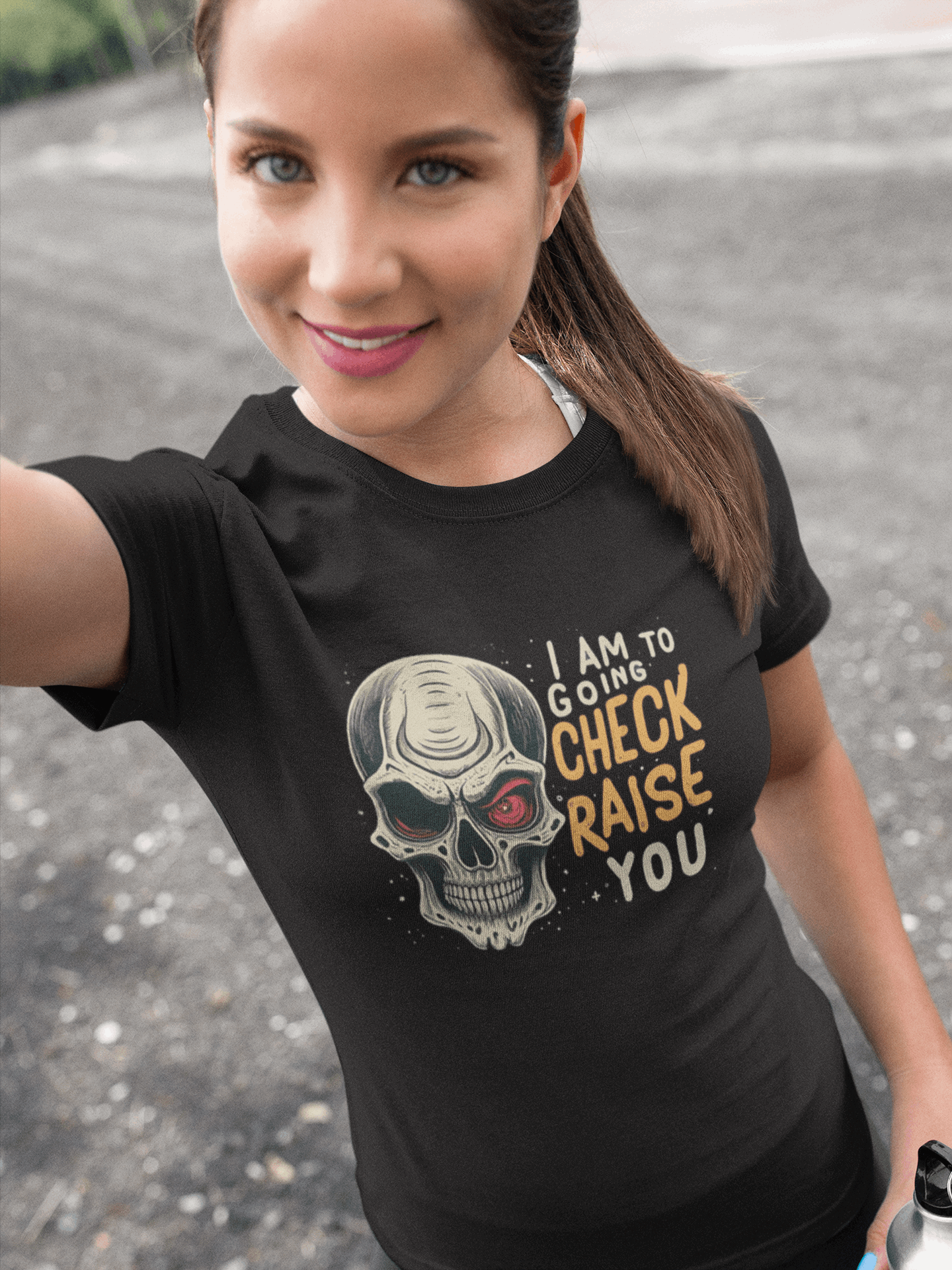 Shop PokerRoomThreads.com: "I Am Going To Check-Raise You" T-Shirt (Unisex Black) - The Perfect Poker Gift