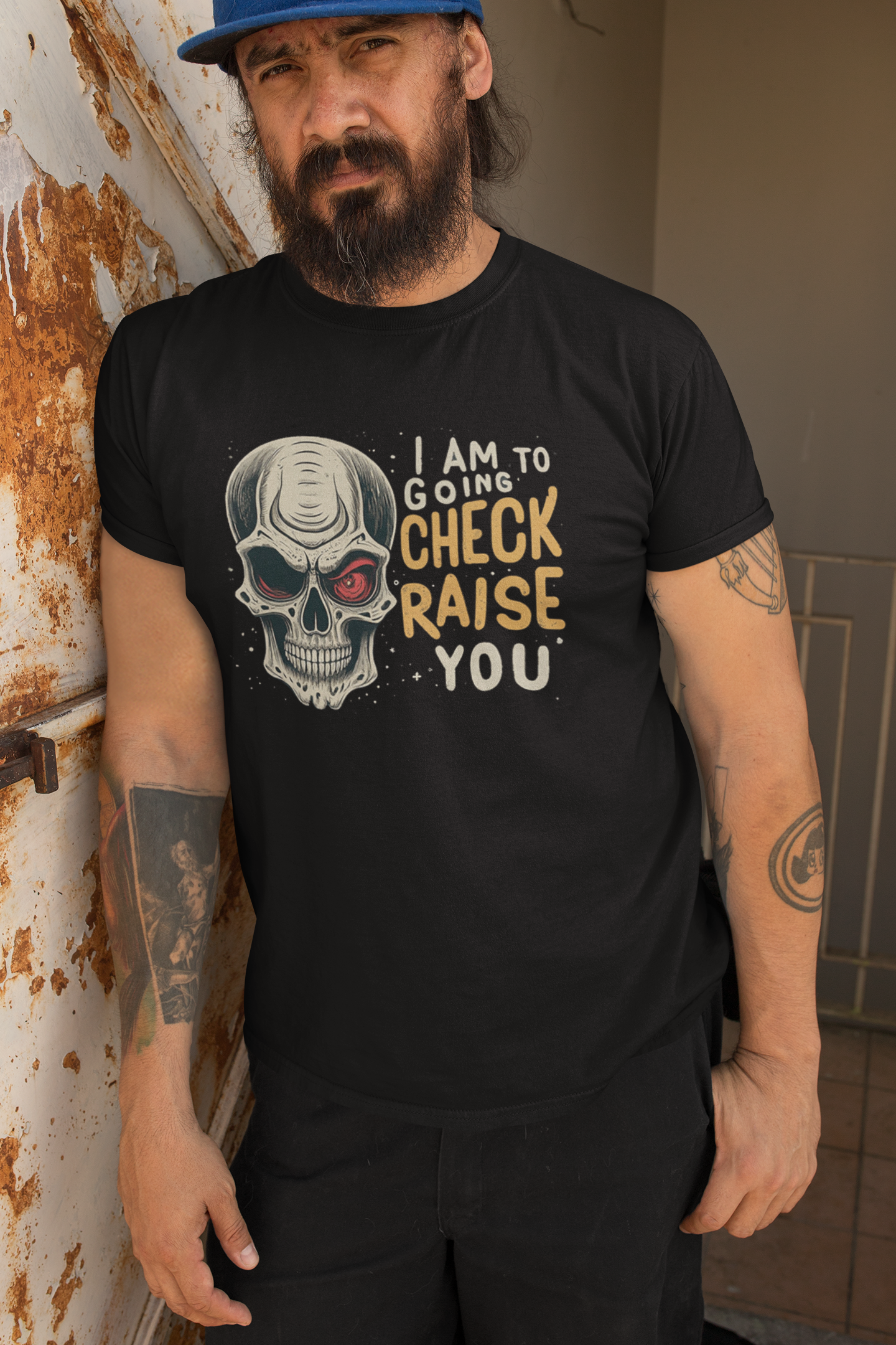 Black Unisex "I Am Going To Check-Raise You" T-Shirt: Perfect Poker Gift (www.pokerroomthreads.com)
Show Your Poker Bluff with this Black Unisex "I Am Going To Check-Raise You" T-Shirt (www.pokerroomthreads.com)
Hilarious "I Am Going To Check-Raise You" T-Shirt: The Ultimate Poker Gift (www.pokerroomthreads.com)