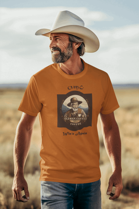 old man coffee poker t-shirt, poker room threads