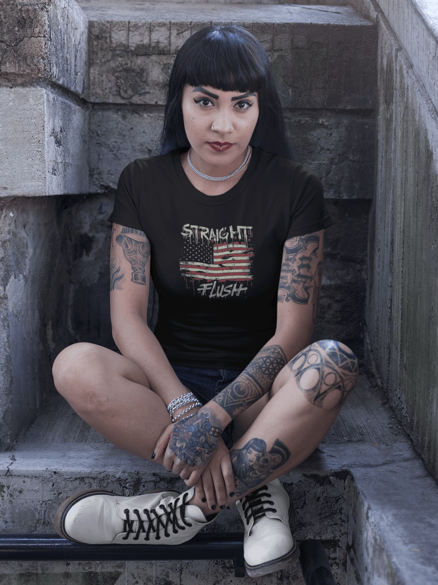 Straigh flush poker t-shirt poker room threads