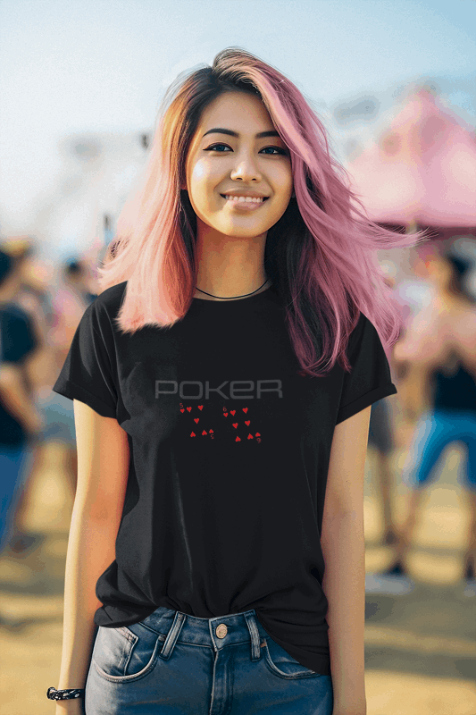 ThFeaturing a bold design with the classic 5 and 6 of hearts, this hoodie is instantly recognizable by poker enthusiasts.